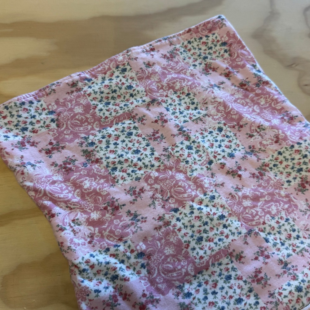 Hollister Pink Patchwork Floral Paisley Tube Top Strapless Bodice Sm Reversible - Picture 4 of 7